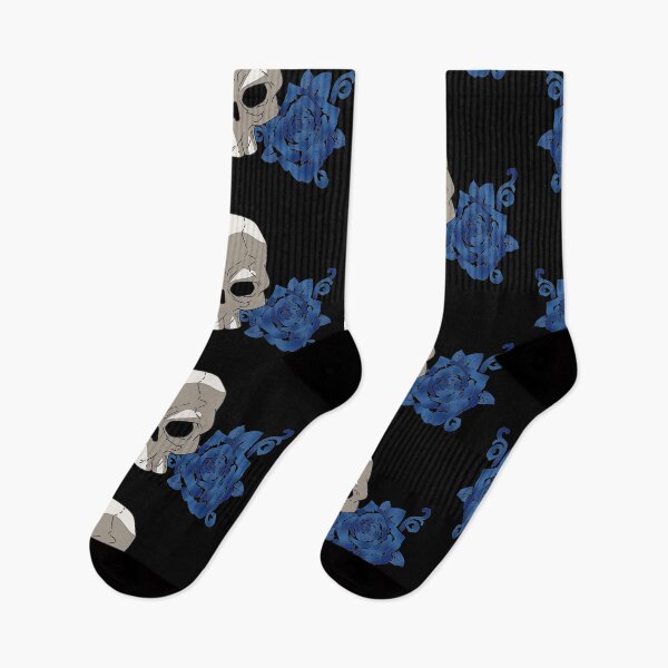 Item preview, Skull and blue roses designed and sold by GAP90.