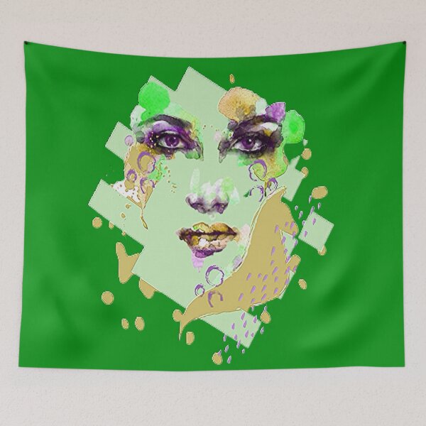 Item preview, Mystical Face of a Woman Graphic Psychedelic abstract art, nr 2, graphic psychedelic abstract art, trippy graphic psychedelic arte abstracto designed and sold by Adri Barnard.