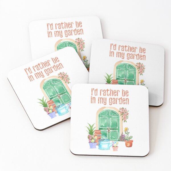 Item preview, I’d Rather Be in My Garden, Gift for Gardener, Watercolor designed and sold by BohoStudio.