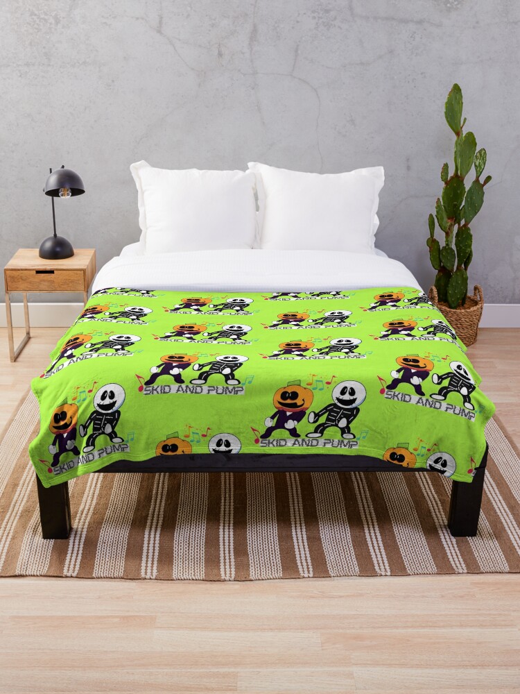 Spooky Month Skid and Pump Friday Night Funkin Duvet Cover Bedding