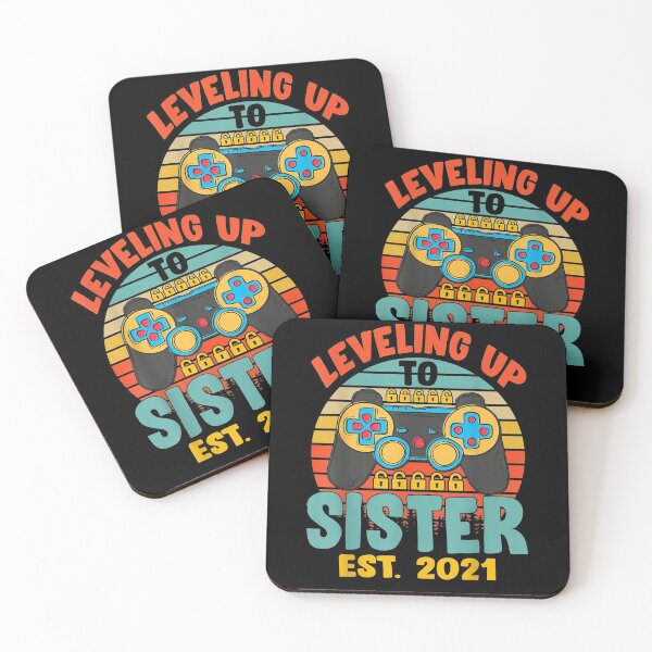 Item preview, Leveling Up To Sister 2021 Pregnancy Announcement  designed and sold by anniet33.