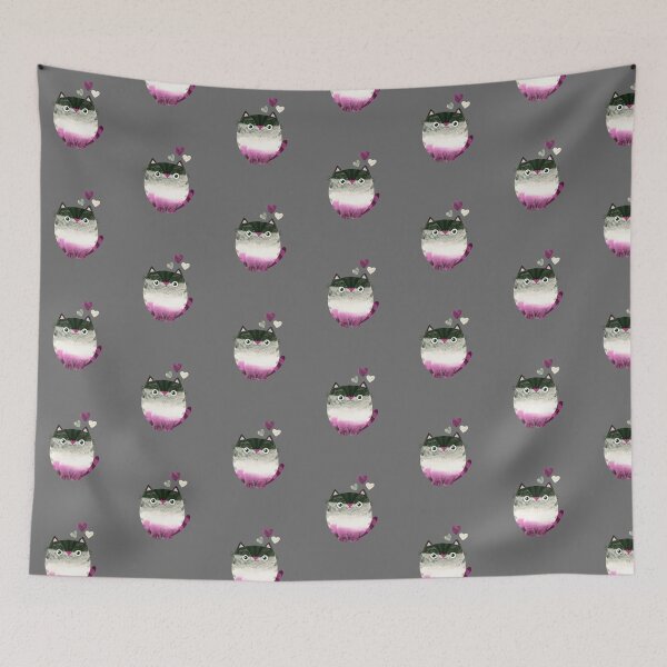 Item preview, Asexual Pride Flag Kitty Cat  designed and sold by NerdCulture.
