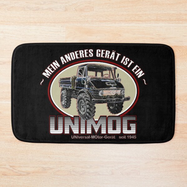 Item preview, Mein Anderes Gerät ist ein UNIMOG (My other car is a UNIMOG - German) - on black designed and sold by Groenendijk.