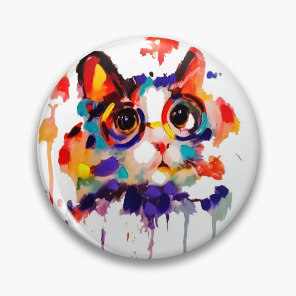 Artikelvorschau, Splatter Cat Face Paint Katze Kunstdruck T-Shirts entworfen und verkauft von aghlessan.