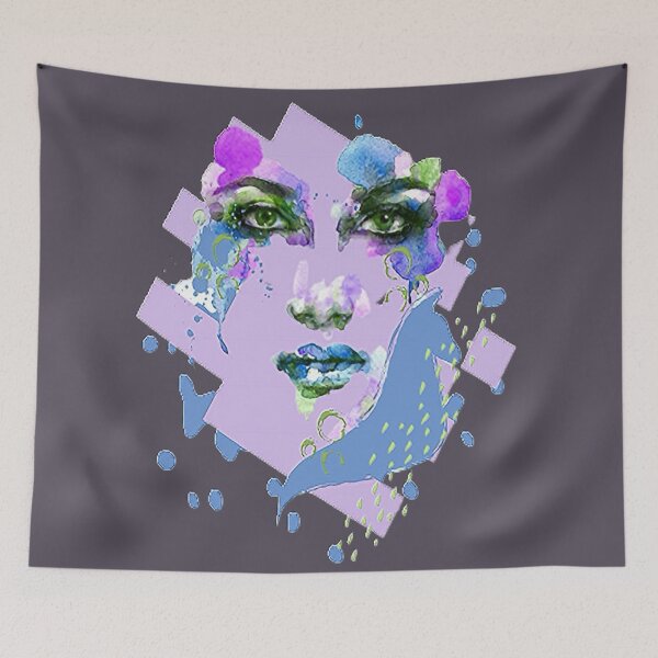 Item preview, Mystical Face of a Woman Graphic Psychedelic abstract art, nr 6, graphic psychedelic abstract art, trippy graphic psychedelic arte abstracto designed and sold by Adri Barnard.