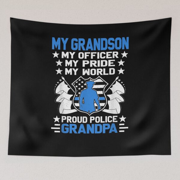 Item preview, Mens My Grandson Is A Policeman Cop Support Proud Police Grandpa  designed and sold by anniet33.