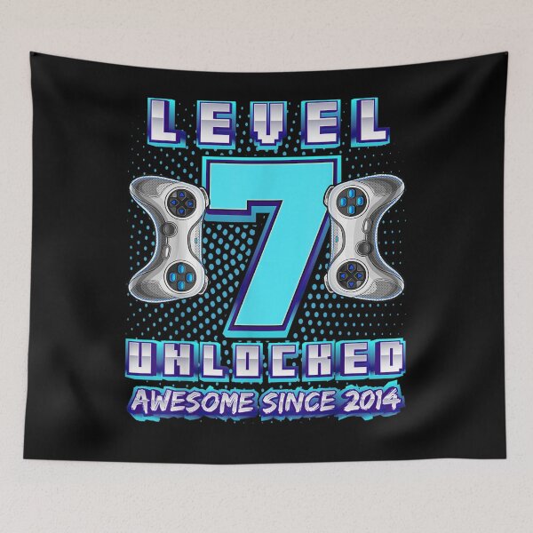 Item preview, Level 7 Unlocked Awesome 2014 Video Game 7th Birthday  designed and sold by maizreo.