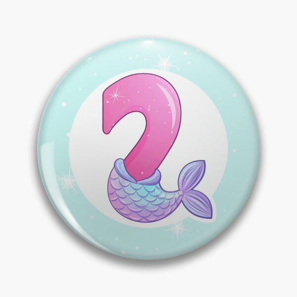 Item preview, Mermaid Tail 2 Two Second Birthday Round Circle designed and sold by CyanSkyDesign.