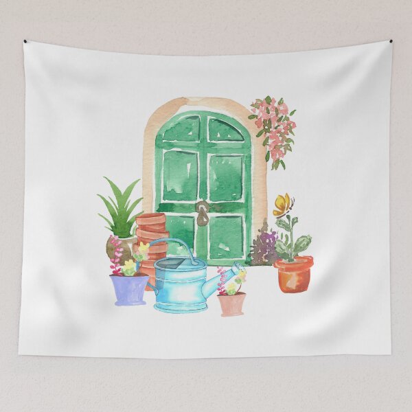 Item preview, Watercolour Garden Door, Gift for Gardener, Watercolor, Whimsical designed and sold by BohoStudio.