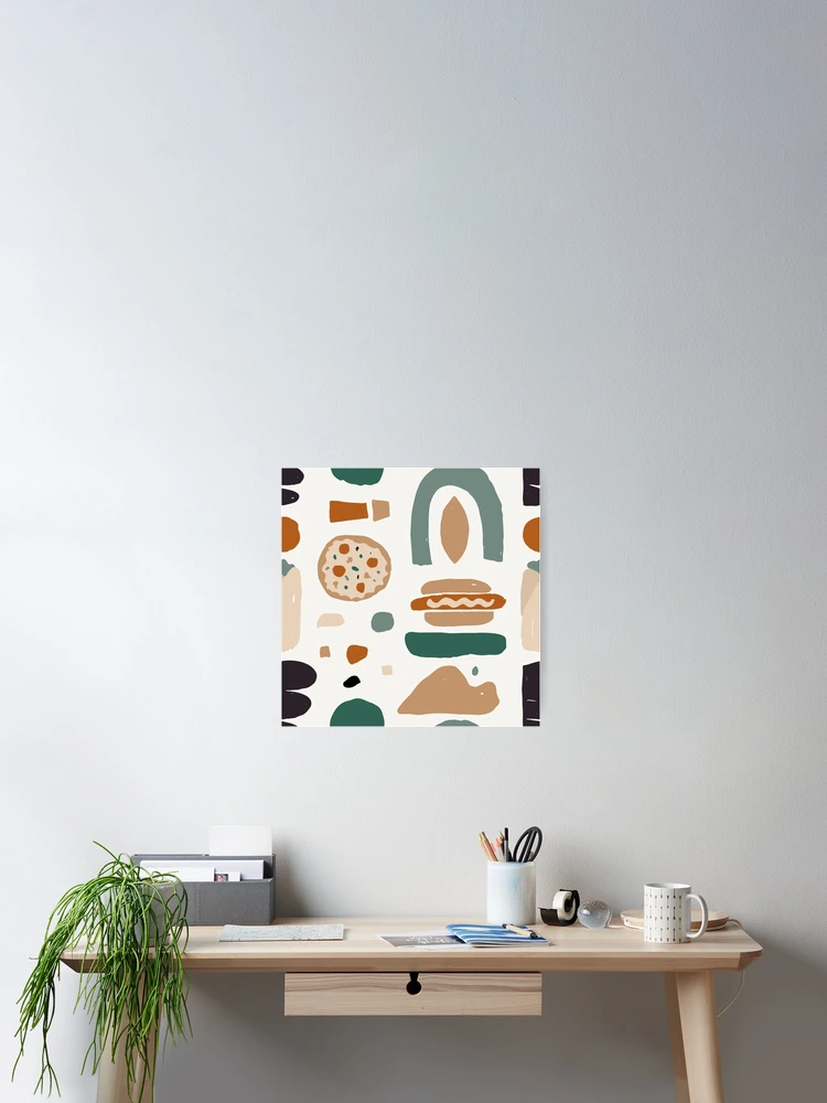 Thumbnail 2 of 3, Poster, Aesthetic Abstract Fast Food Pattern designed and sold by PatternTale.