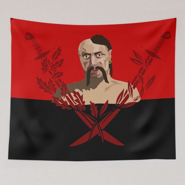 Item preview, Cossack on red and black flag designed and sold by bonnashejve.
