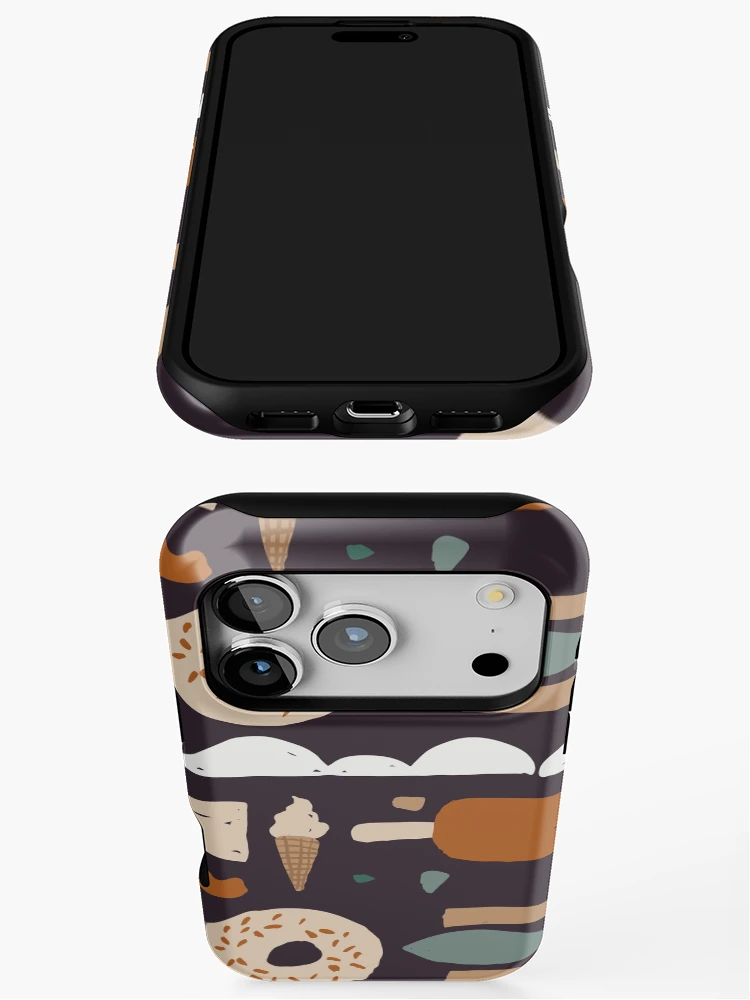 Thumbnail 3 of 4, iPhone Case, Aesthetic Abstract Snack Pattern designed and sold by PatternTale.
