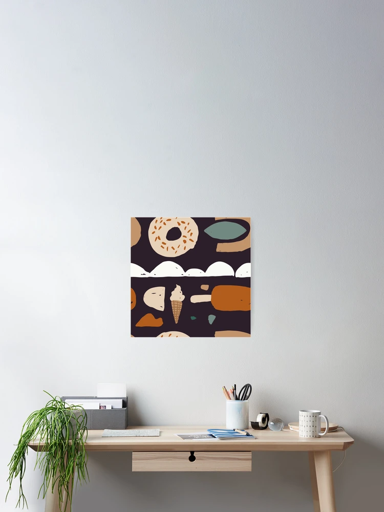 Thumbnail 2 of 3, Poster, Aesthetic Abstract Snack Pattern designed and sold by PatternTale.