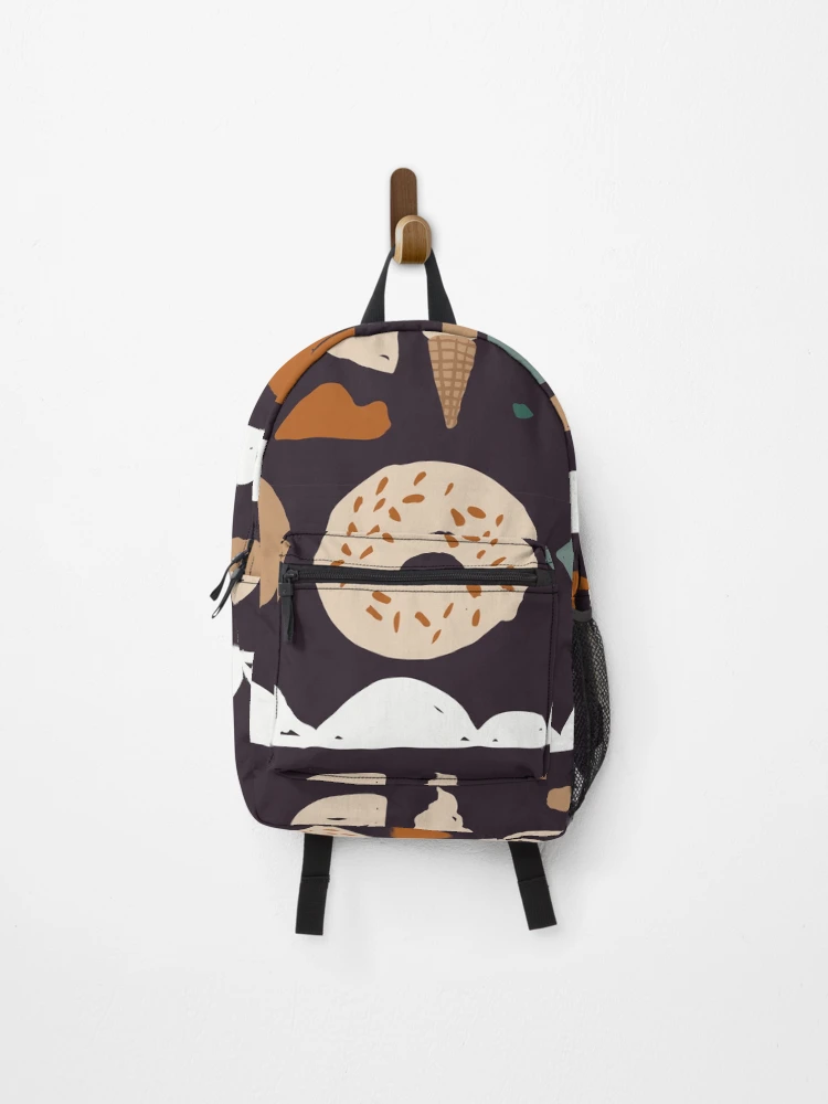 Thumbnail 1 of 3, Backpack, Aesthetic Abstract Snack Pattern designed and sold by PatternTale.