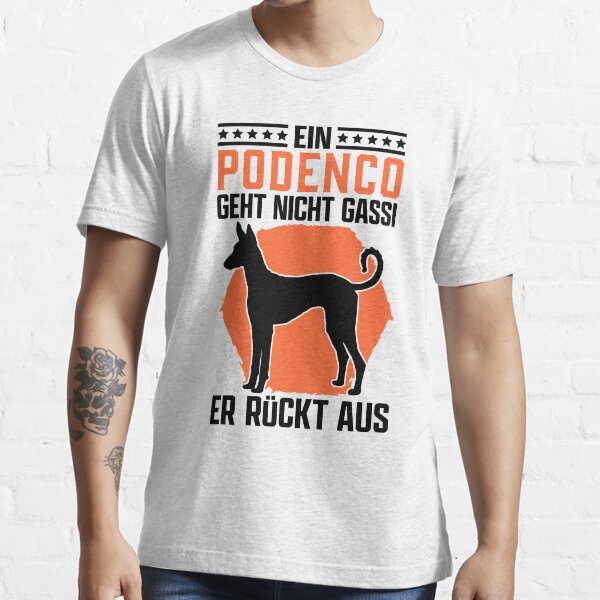 Podenco Gassi gehen Jagdhund Windhund Spruch Essential T-Shirt