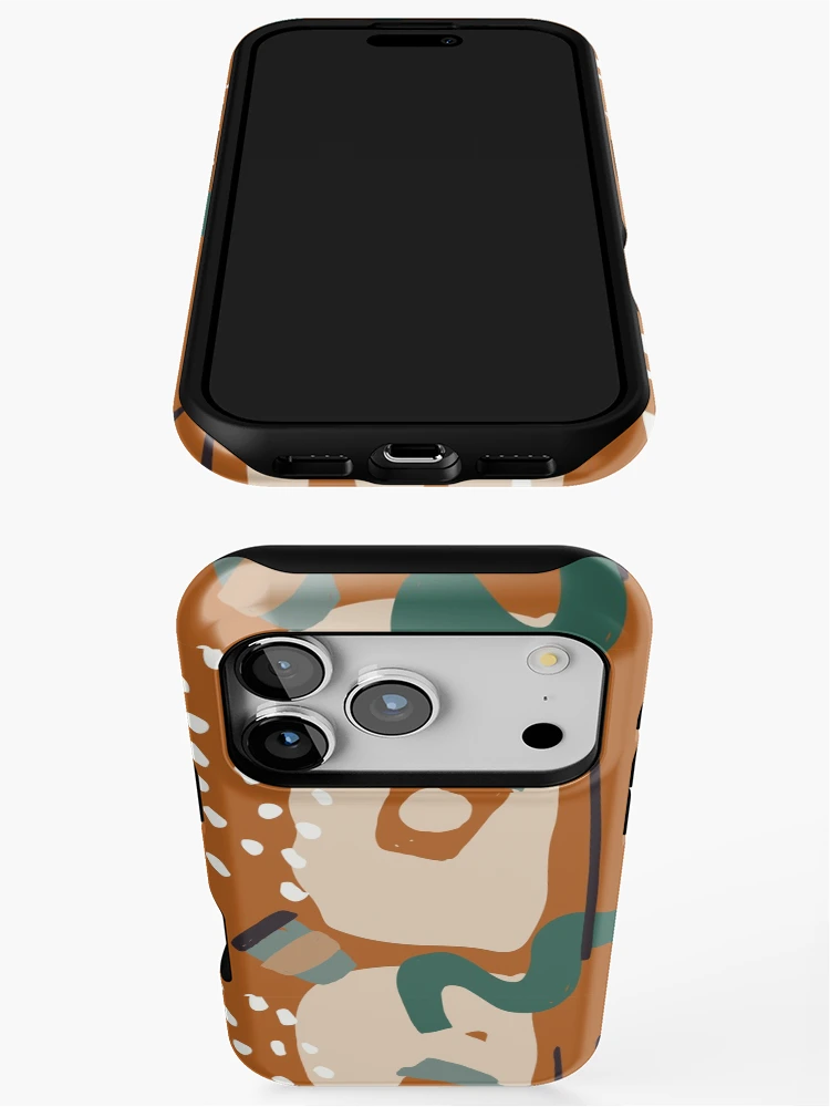 Thumbnail 3 of 4, iPhone Case, Aesthetic Abstract Coffee Pattern designed and sold by PatternTale.