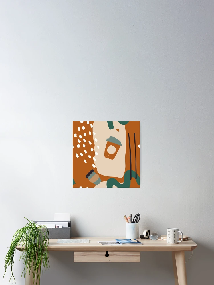Thumbnail 2 of 3, Poster, Aesthetic Abstract Coffee Pattern designed and sold by PatternTale.