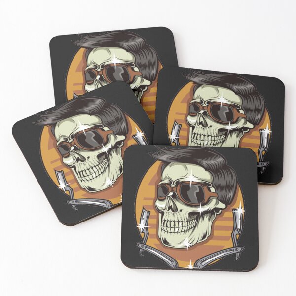 Item preview, funny Skull barbershop cool hair  designed and sold by angel1818.
