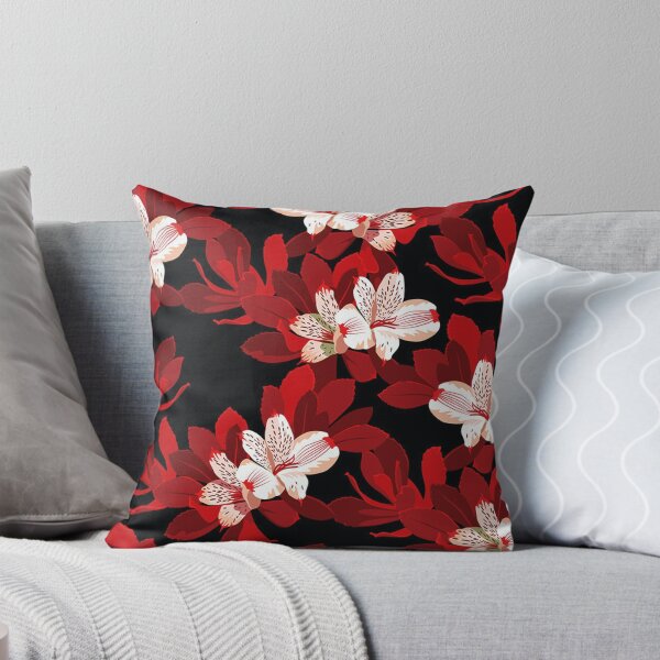 Item preview, White, Black and Red Flowers designed and sold by MehranZetzsche.