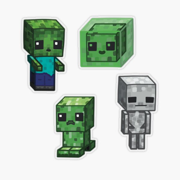 Cute Minecraft Slime Sticker for Sale by Vanthaera