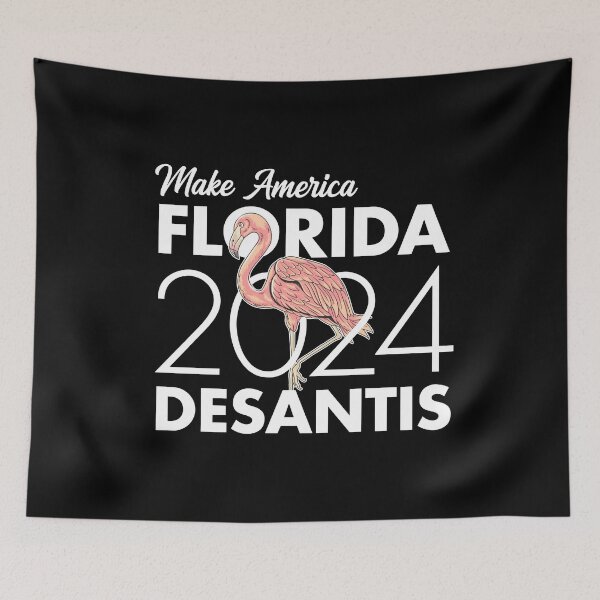 Item preview, DeSantis 2024 Pink Flamingo Make America Florida Election designed and sold by sweetheartistic.