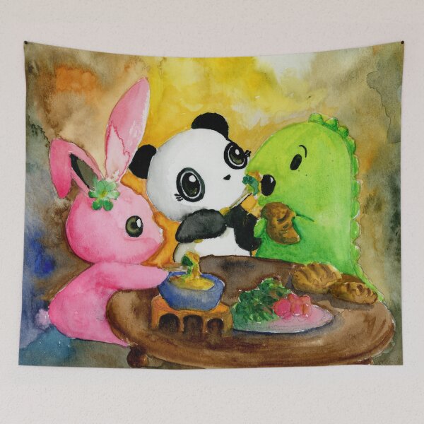 Item preview, Dino & Panda Watercolour Painting: Cheese Fondue designed and sold by Dino & Panda Studios.