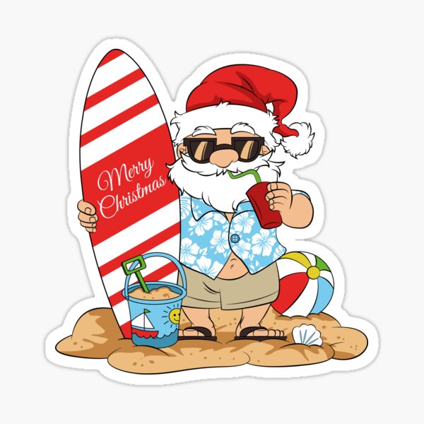 Merry Christmas in July , SANTA IN JULY Sticker