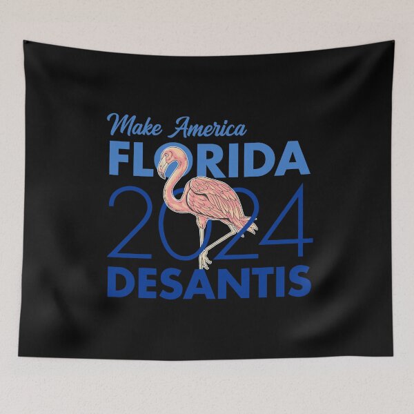 Item preview, DeSantis 2024 Make America Florida Election Flamingo Blue designed and sold by sweetheartistic.