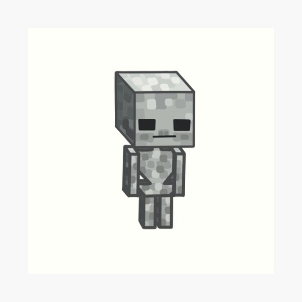 Minecraft Skeleton Art Prints Redbubble