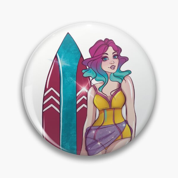 Item preview, Surf girl with purple hair  designed and sold by Ailirel.