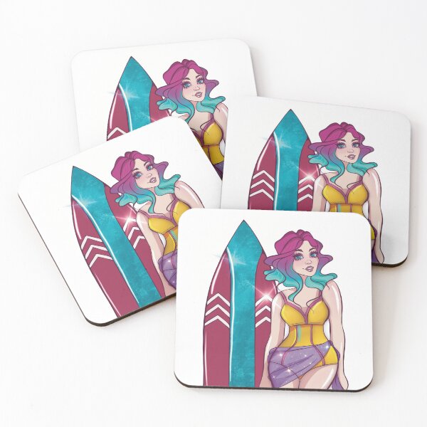 Item preview, Surf girl with purple hair  designed and sold by Ailirel.