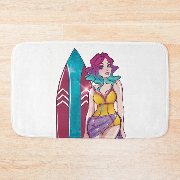 Item preview, Surf girl with purple hair  designed and sold by Ailirel.