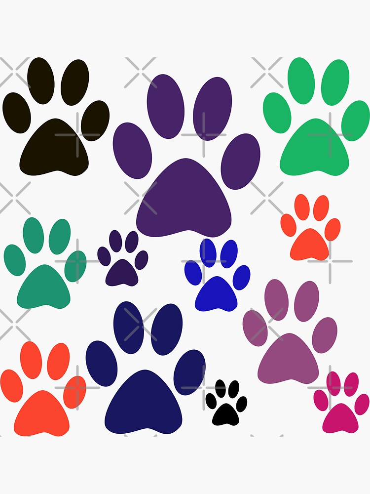  My Dog s Paw Print Sticker For Sale By Takemeforaride Redbubble