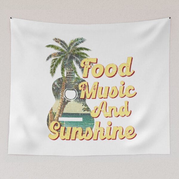 Item preview, Food Music And Sunshine designed and sold by PrettyPittie Shop.