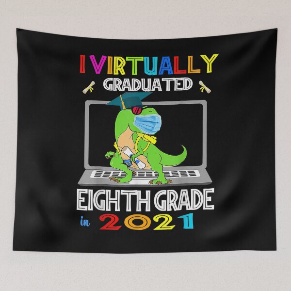 Item preview, I Virtually Graduated 8th Grade Graduation Virtual T Rex  designed and sold by anniet33.