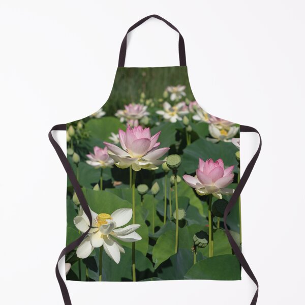 Item preview, Pond with Abundance of Pink and White Lotus Flowers designed and sold by TJ Devadatta Best.