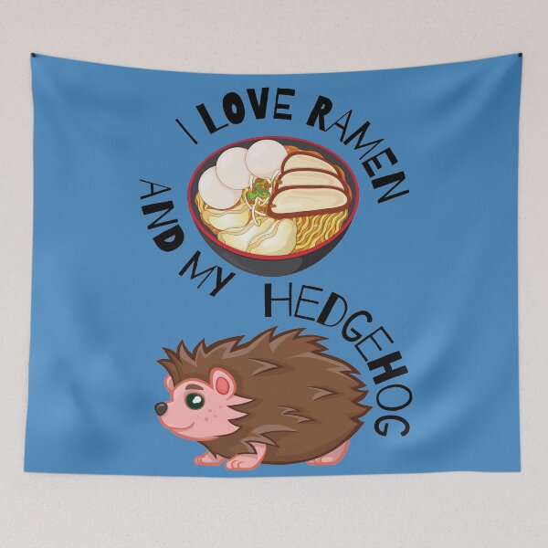 Item preview, I love Ramen and my Hedgehog, Hedgehog Lover, Ramen Noodles, Hedgehog Owner designed and sold by CBNetwork.