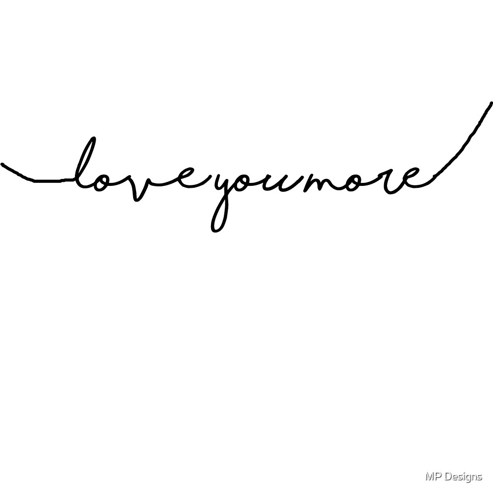 i love you in cursive