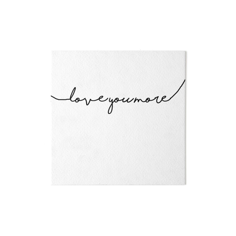 “I love you more cursive” Art Boards by Marla Perelmuter | Redbubble