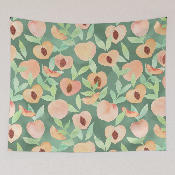 Item preview, Cut out Peaches - Green designed and sold by latheandquill.