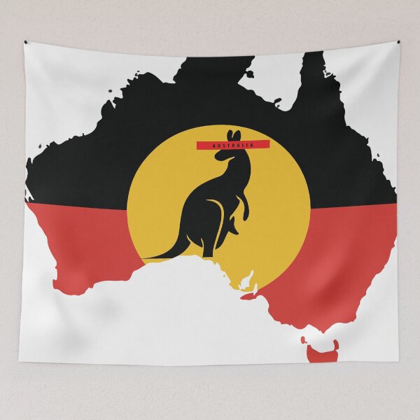 Item preview, Distressed Aboriginal Flag Essential T-SHIRT designed and sold by GENUINEPRODUCT.