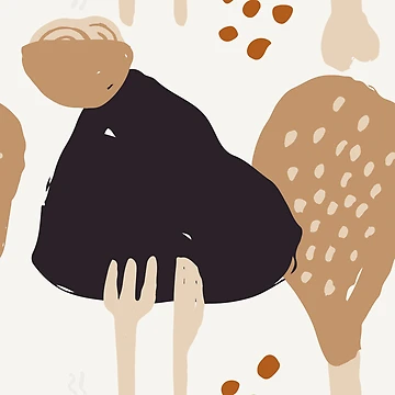 Artwork thumbnail, Aesthetic Abstract Food Pattern by PatternTale