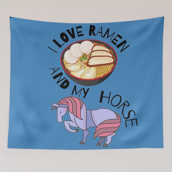 Item preview, I love Ramen and my Horse, Horse Lover, Ramen Noodles, Horse Owner, Equestrian designed and sold by CBNetwork.