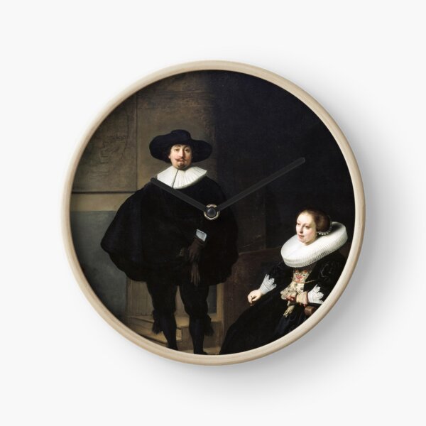 A Lady and Gentleman in Black by Rembrandt Clock