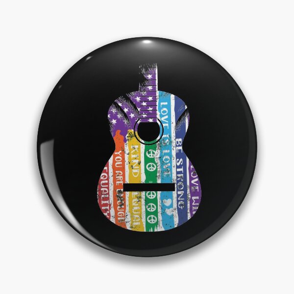Item preview, LGBTQ Flag Guitar designed and sold by PrettyPittie Shop.