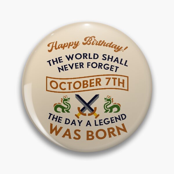 Item preview, October 7th The Day A Legend Was Born Dragons And Swords Design (Dark) designed and sold by Graograman.