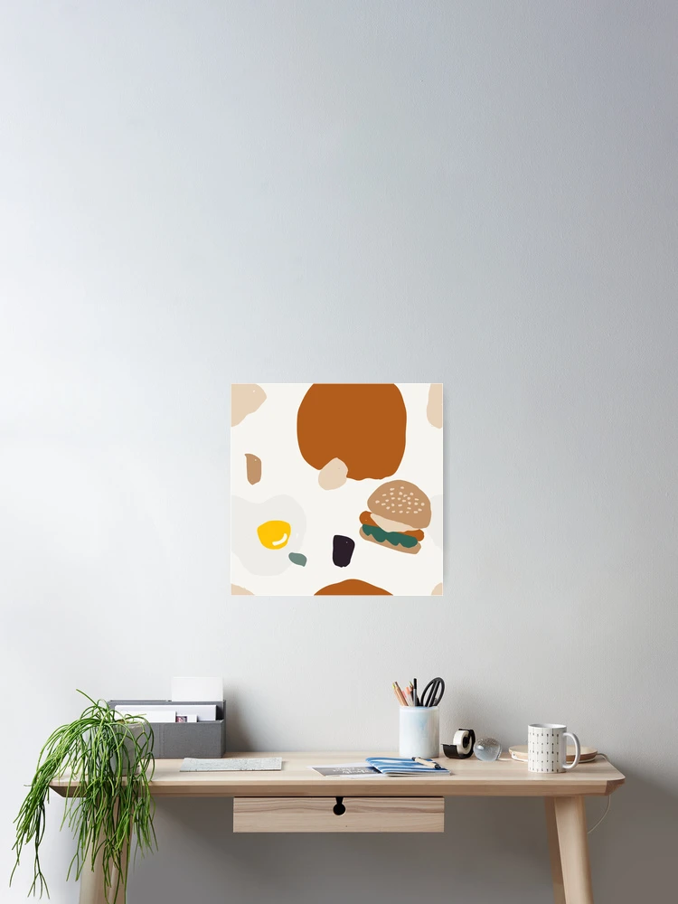 Thumbnail 2 of 3, Poster, Aesthetic Abstract Fast Food Pattern designed and sold by PatternTale.