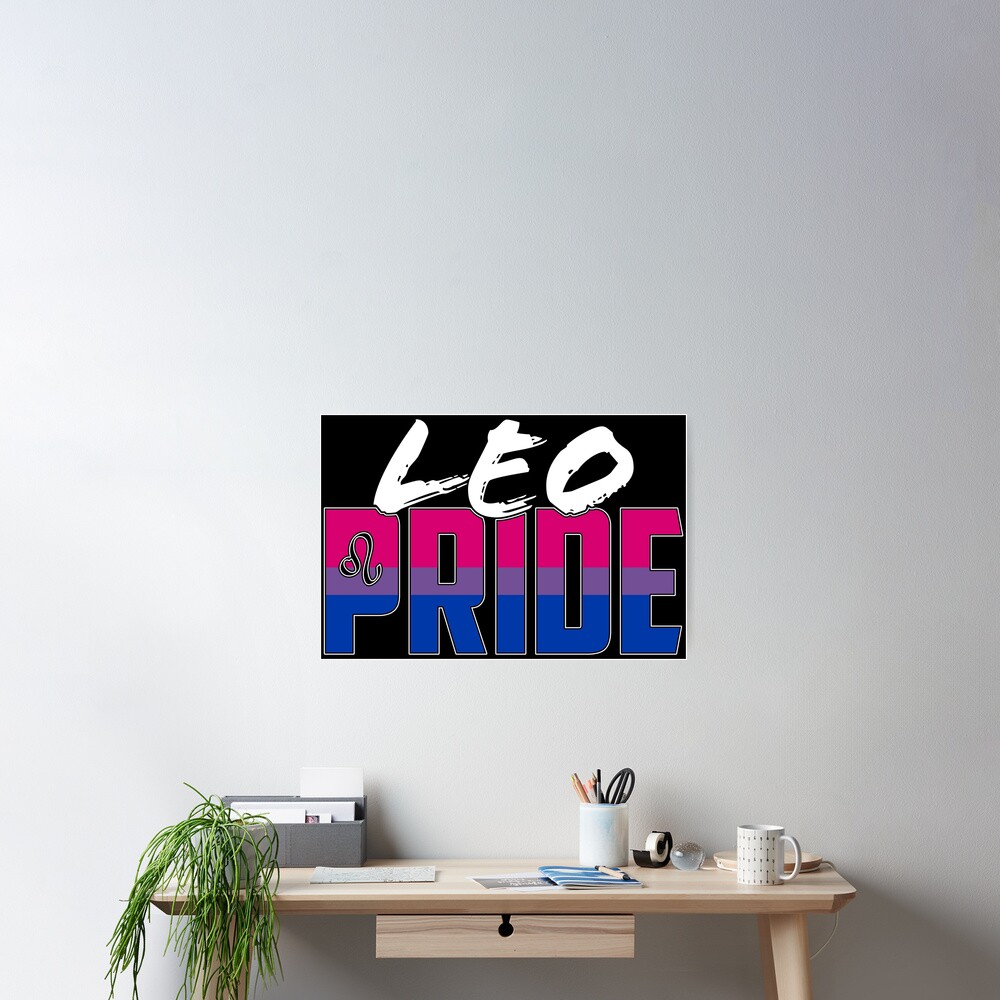 Leo Bisexual Pride Flag Zodiac Sign Poster By Valador Redbubble