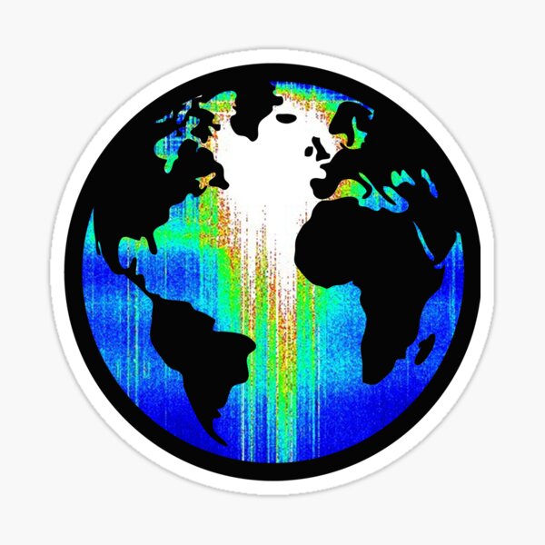 Shumann Resonance Globe Sticker