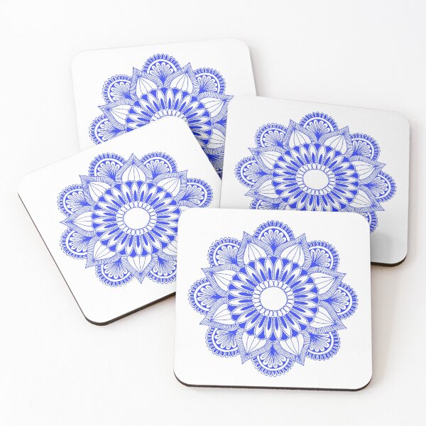 Item preview, Flower Mandala (blue/white) designed and sold by Calen  Picard-Carroll.